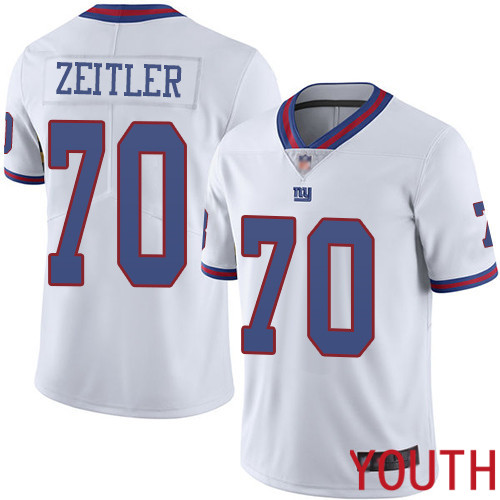 Youth New York Giants #70 Kevin Zeitler Limited White Rush Vapor Untouchable Football NFL Jersey->youth nfl jersey->Youth Jersey